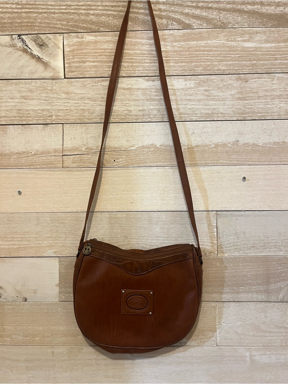 Jordache Brown Leather Y2K Crossbody Bag Vintage - Picture 3 of 15